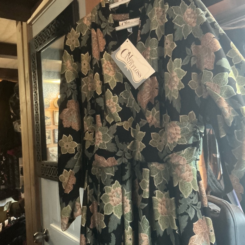 Black floral miss candyfloss dress